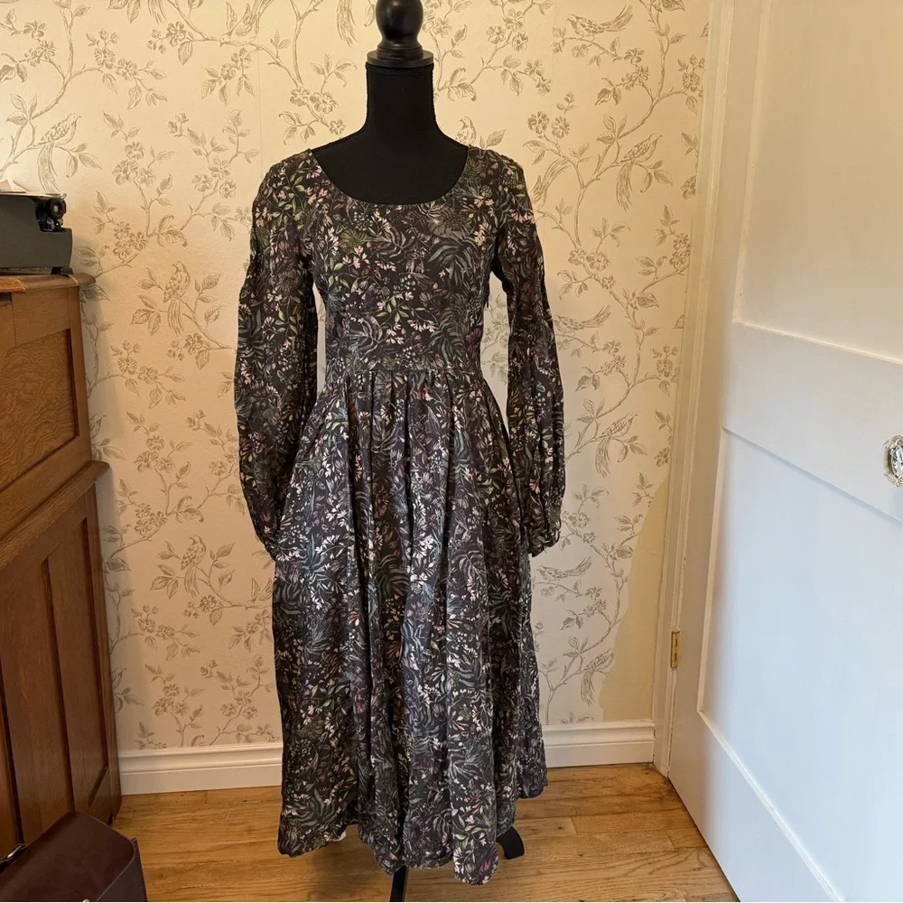 SOLD ON DEPOP Son de Flor Carmen Floral Long Sleeve Dress - Picture 1 of 5